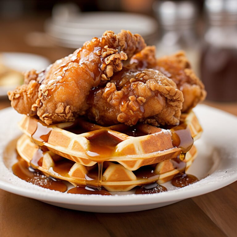 Crispy Delights: Chicken & Waffles – A Perfect Harmony!