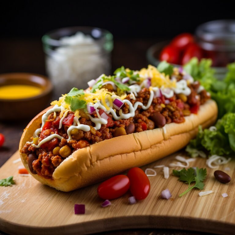 Deliciously Spicy Chili Dog: A Tasty Burst of Flavor!