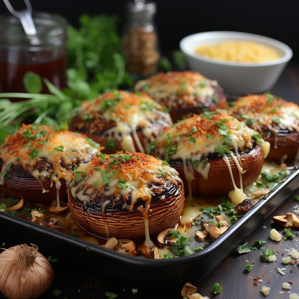 Garlic Parmesan Stuffed Mushrooms Recipe - Spice Storyteller