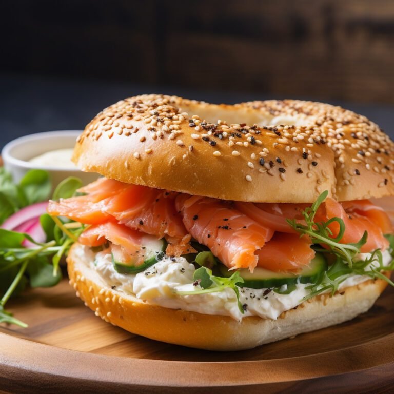 Smoked Salmon Bagel with Cream Cheese