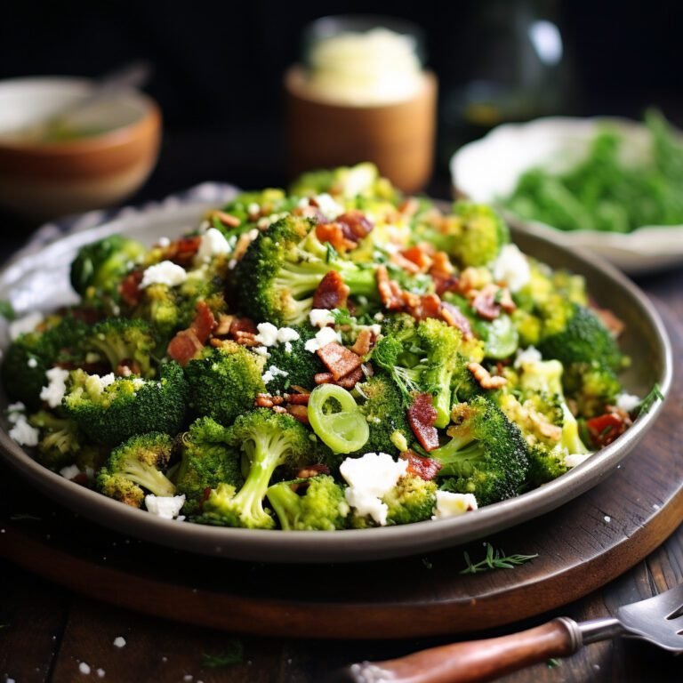 Broccoli Salad with Bacon and Feta