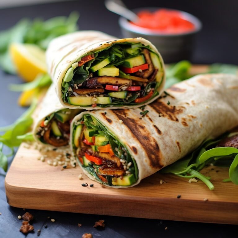 Grilled Veggie Wrap | Easy and Healthy Vegetarian Lunch