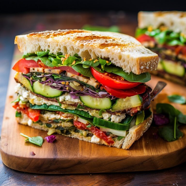 A Veggie and Hummus Sandwich That’s Packed with Flavor