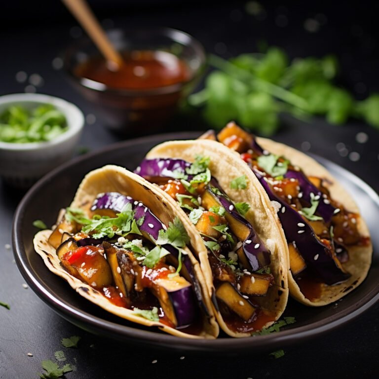 Miso Glazed Eggplant Tacos Recipe