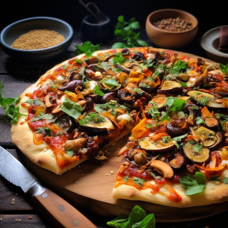 Moroccan Tagine Pizza with Roasted Vegetables