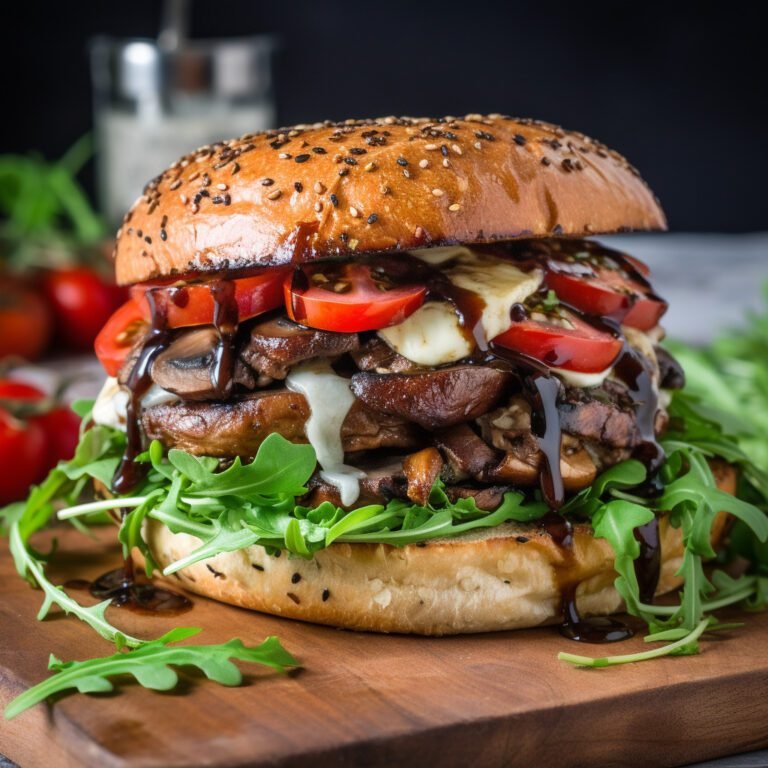Portobello Mushroom Burger Sandwich Recipe
