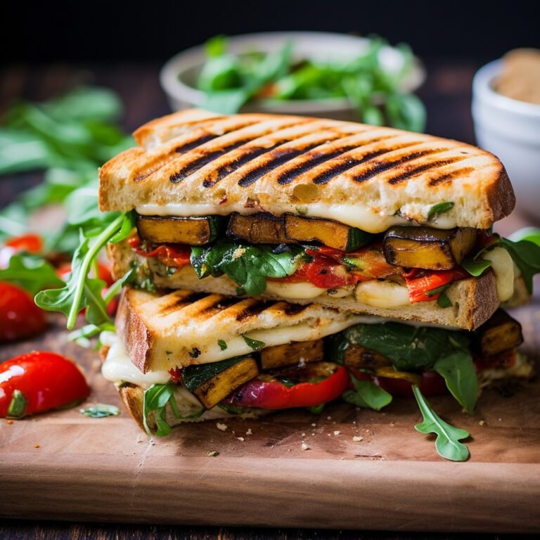 Roasted Vegetable Panini Sandwich Recipe