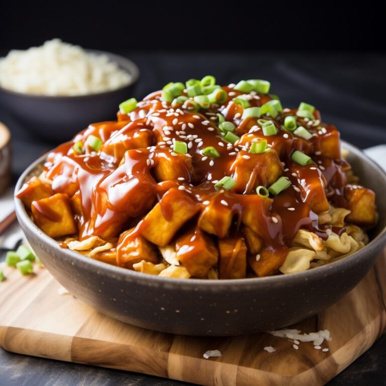Teriyaki Tofu Poutine: A Delicious and Healthy Twist on a Classic Canadian Dish