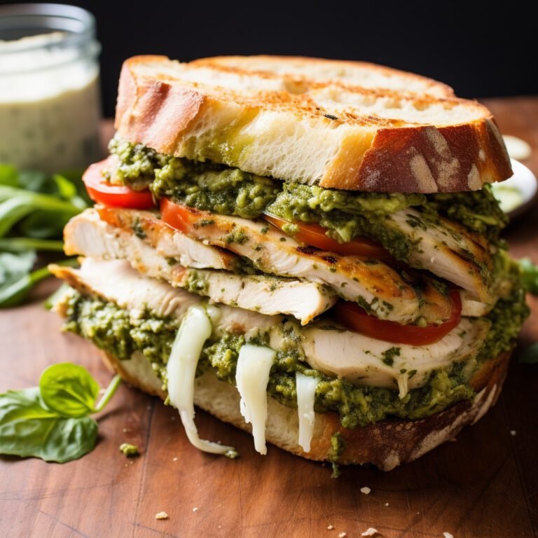 The Perfect Chicken Pesto Sandwich