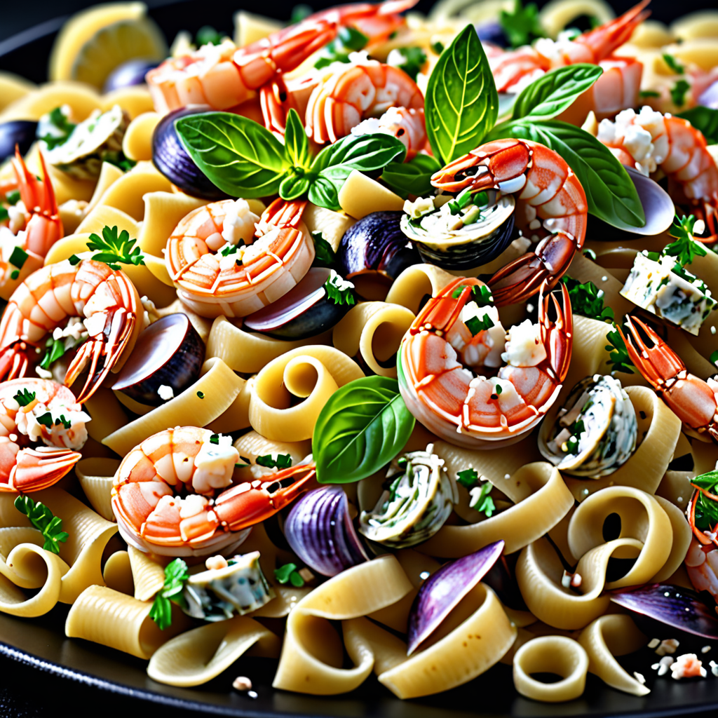 Sumptuous Seafood Pasta Salad Infused with Crabmeat and Shrimp