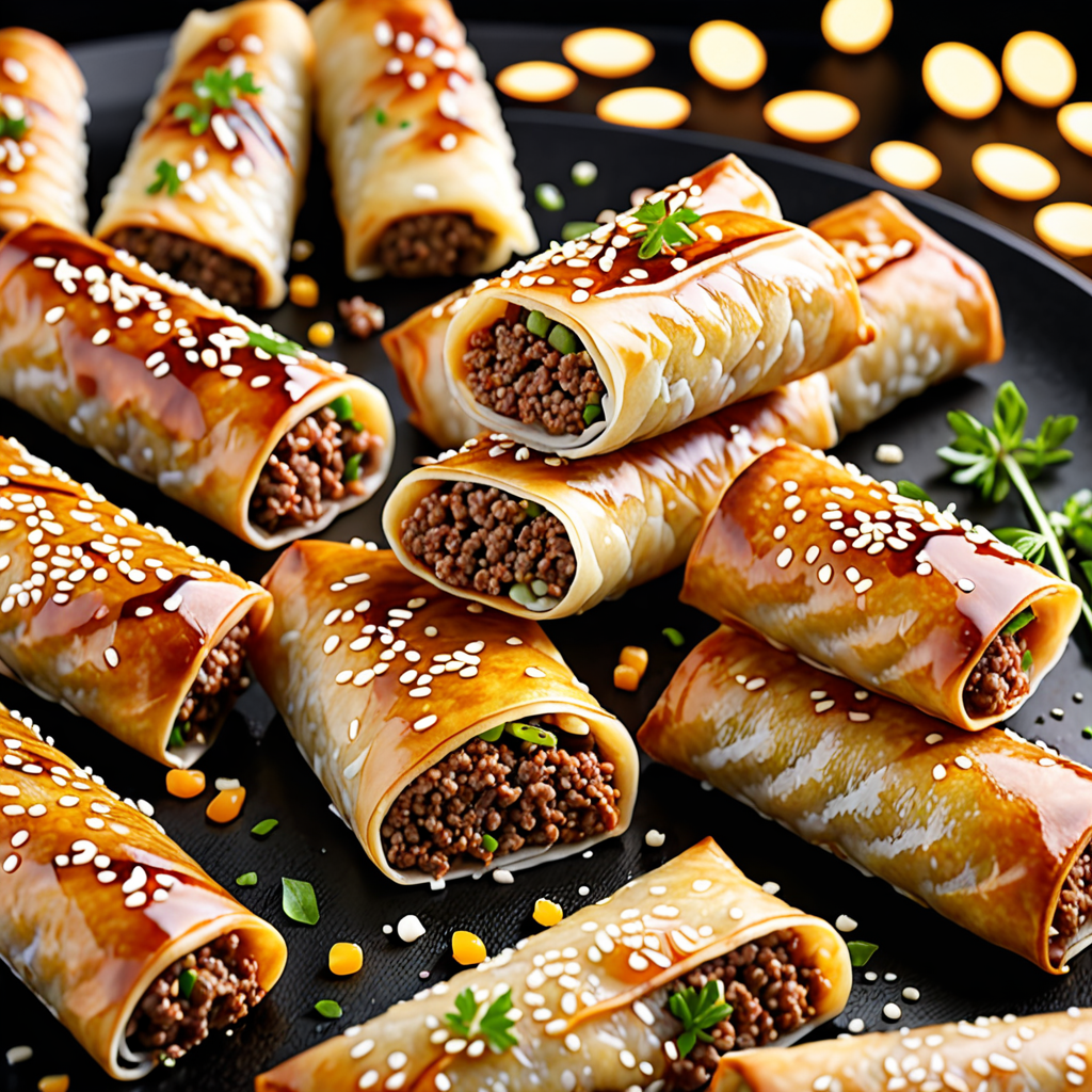 “Crispy and Flavorful Ground Beef Egg Rolls: A Delicious Recipe to Try Today!”