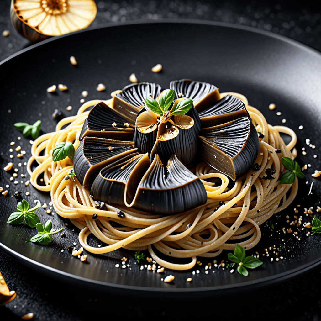 “Indulge in a Luxurious Black Garlic Pasta Creation”