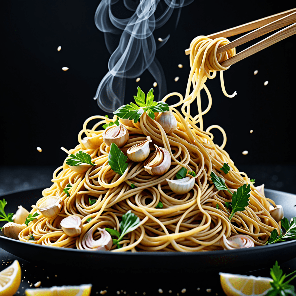 Savor the Delightful Fusion of Garlic Noodles and Crustacean