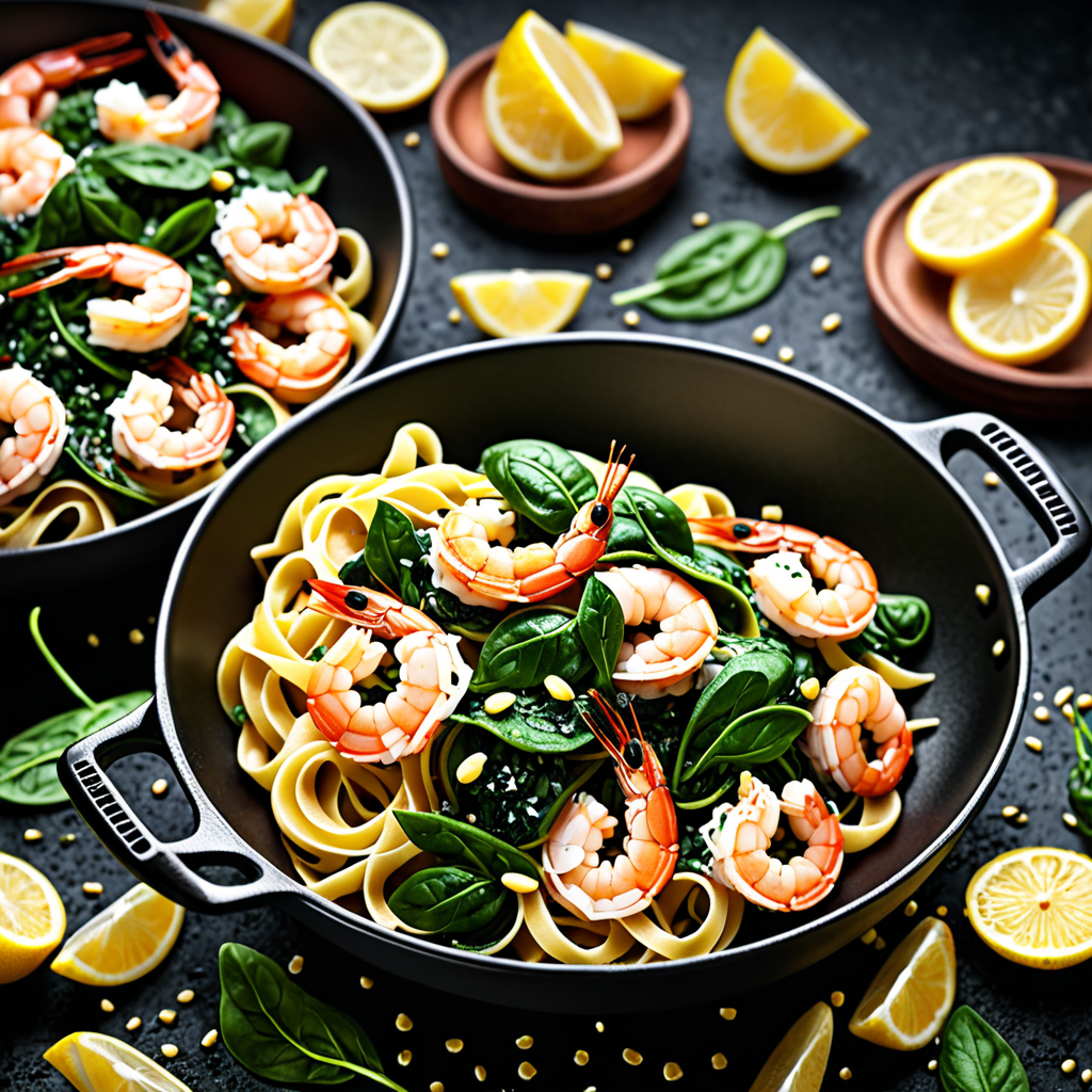 Delicious Shrimp and Spinach Pasta: A Satisfying Seafood Meal
