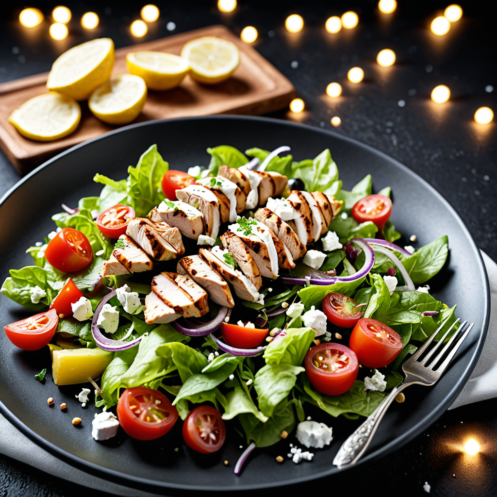 Easy Greek Chicken Gyro Salad