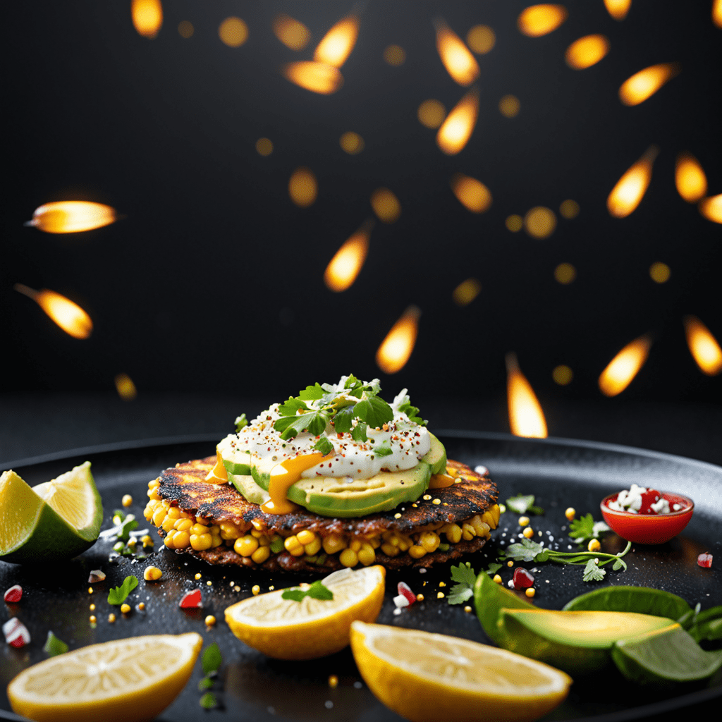 Mexican Street Corn Fritters with Avocado Cream