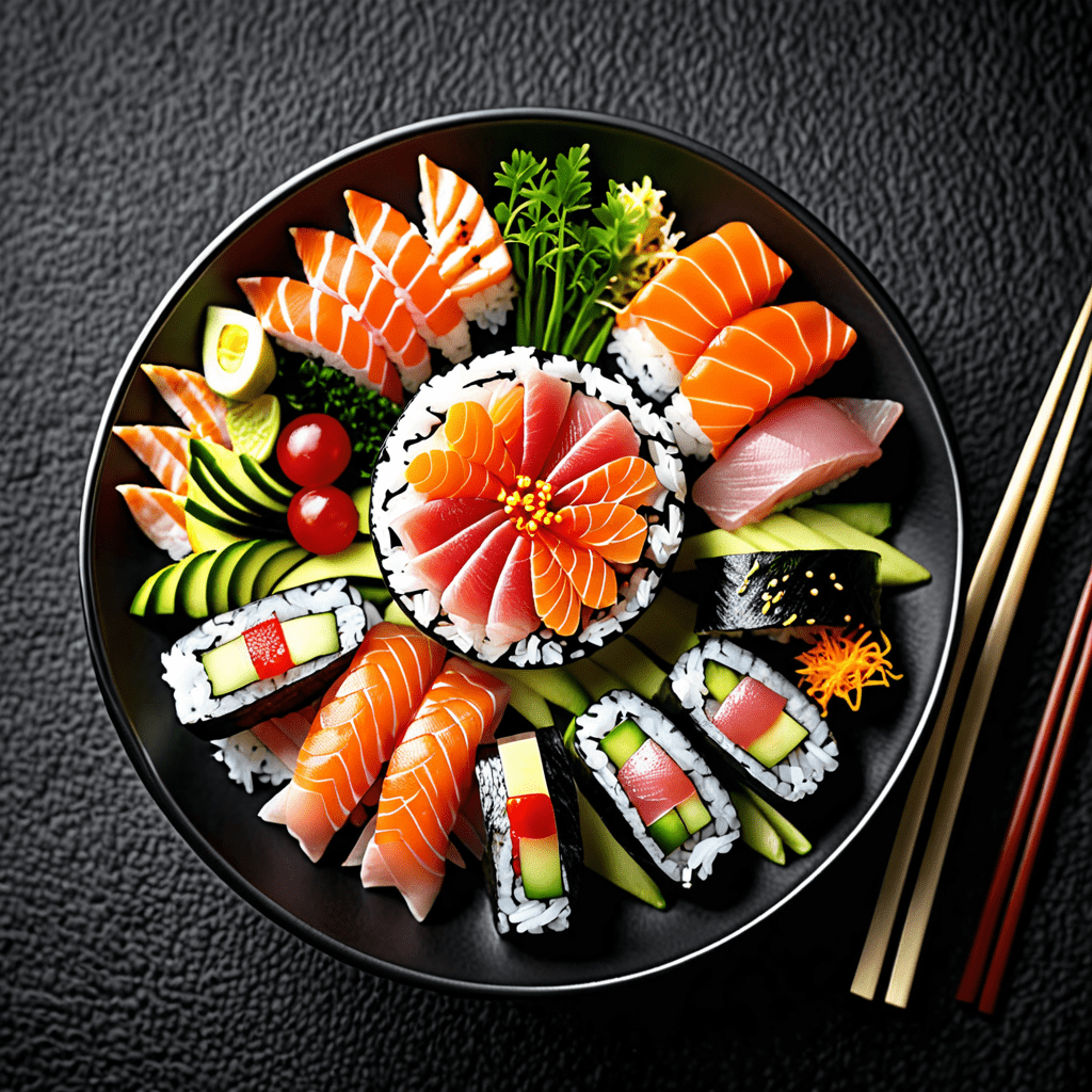 Create a beautiful chirashi sushi bowl for a special occasion