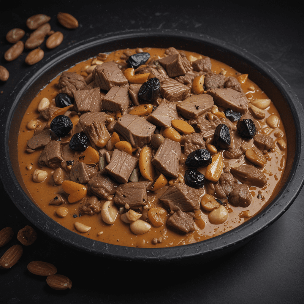 Flavorful Moroccan Lamb Tagine with Prunes and Almonds