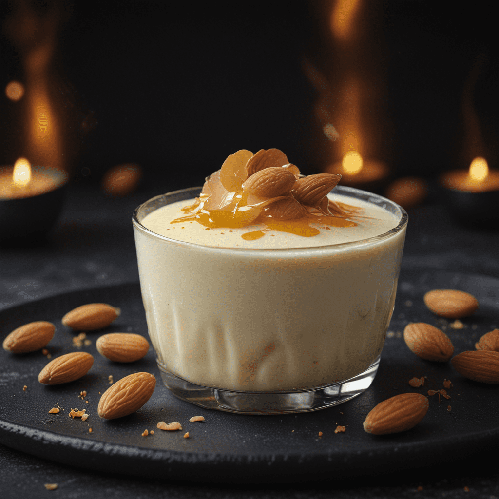 Rich and Creamy Moroccan Almond Milk Custard with Honey