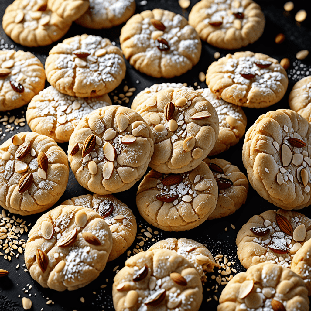 Traditional Greek Kourabiedes Almond Cookies