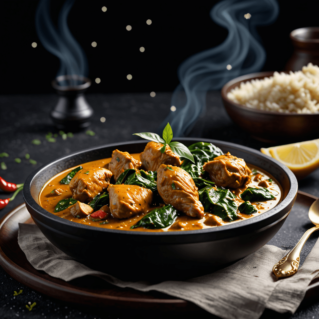 Tangy and Spicy Palak Chicken Curry