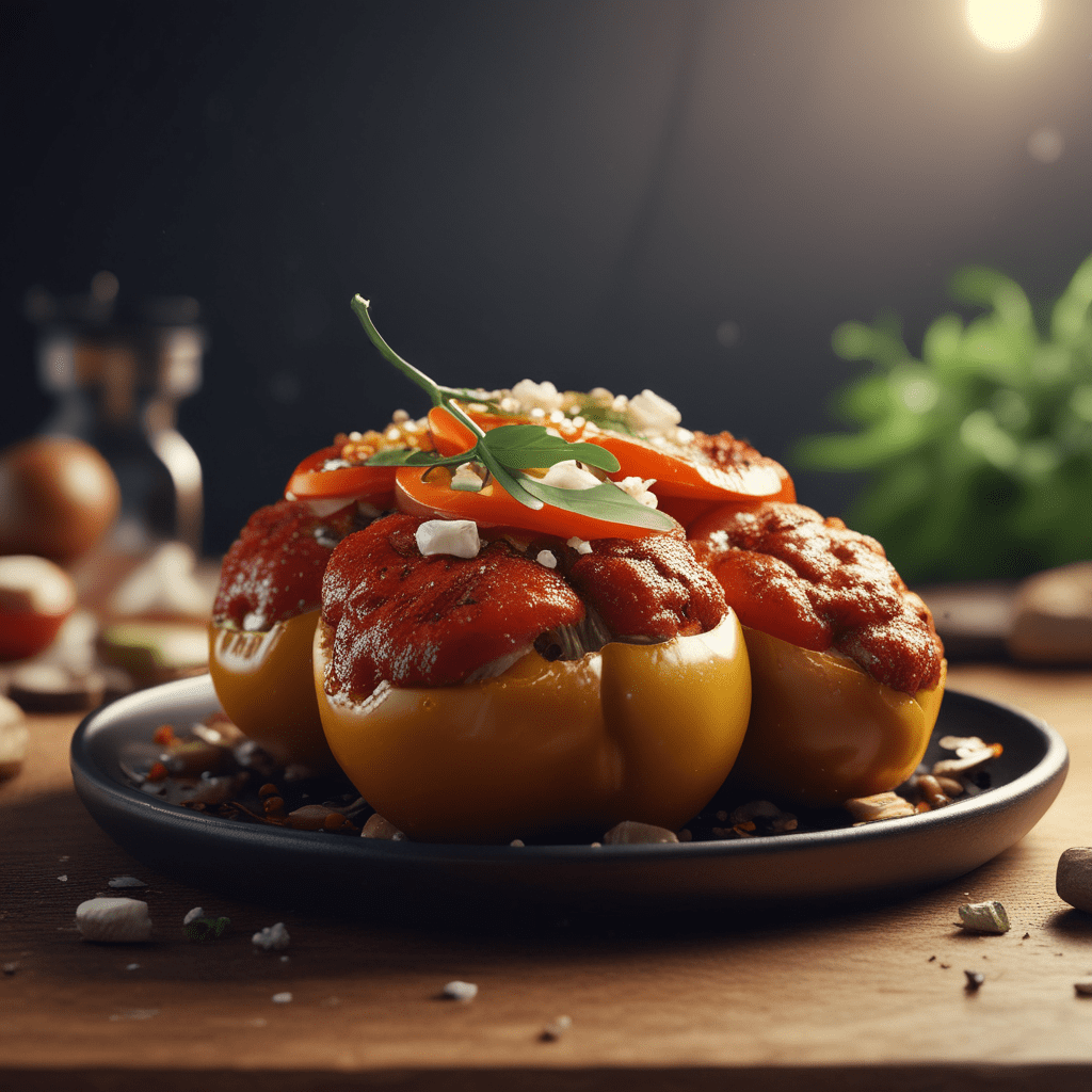 Greek Style Baked Stuffed Peppers with Feta