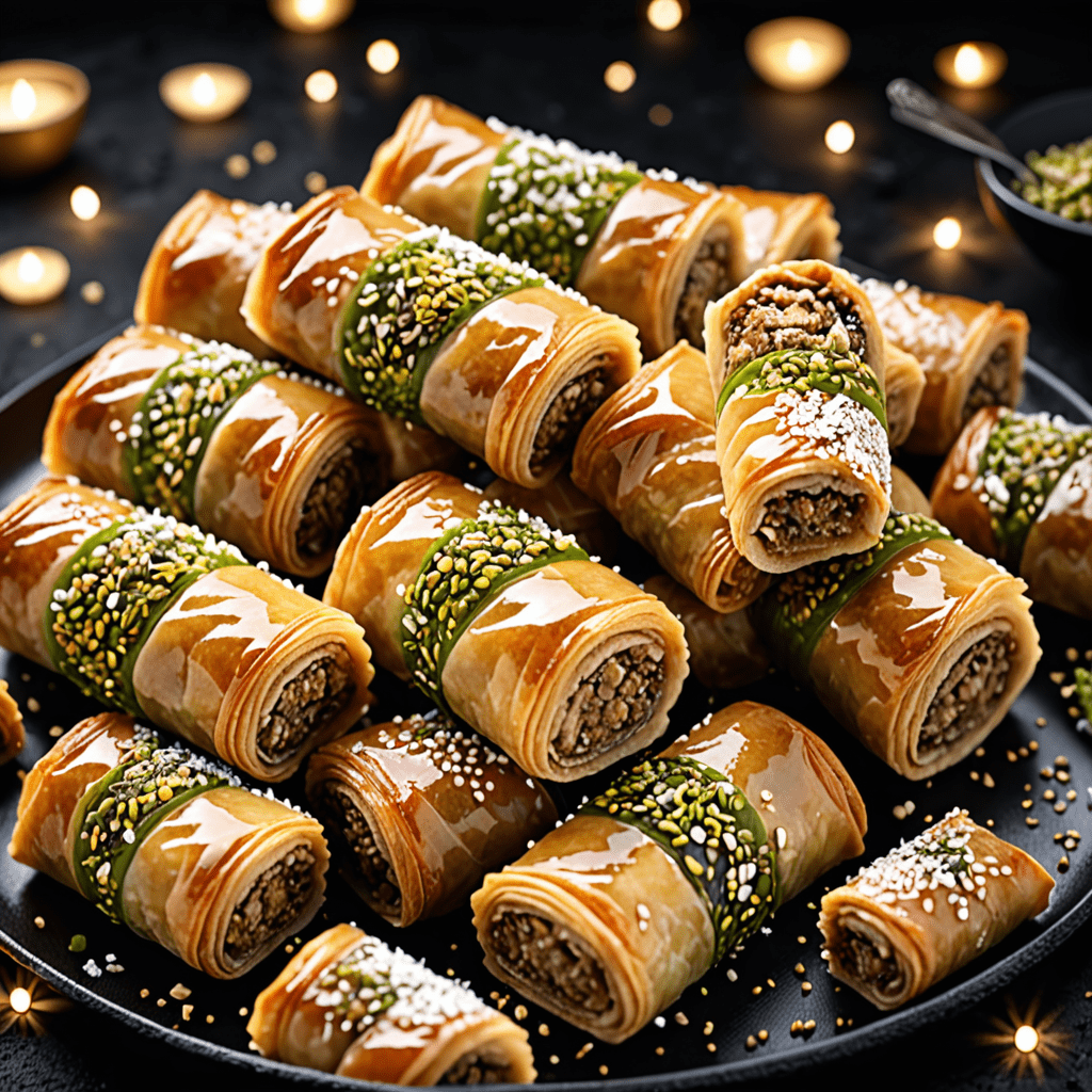 Traditional Greek Baklava Rolls