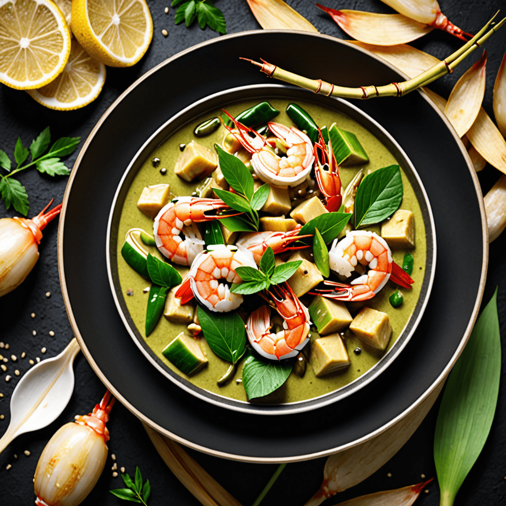 Thai Green Curry Shrimp with Bamboo Shoots