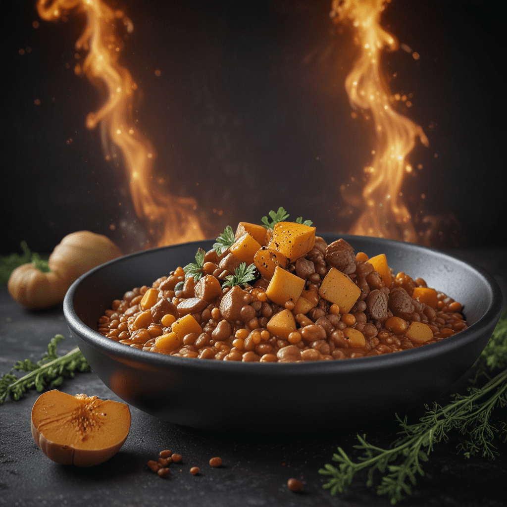 Spiced Moroccan Lentil Stew with Butternut Squash