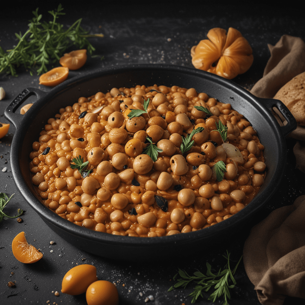 Easy Moroccan Chickpea Tagine with Apricots and Almonds