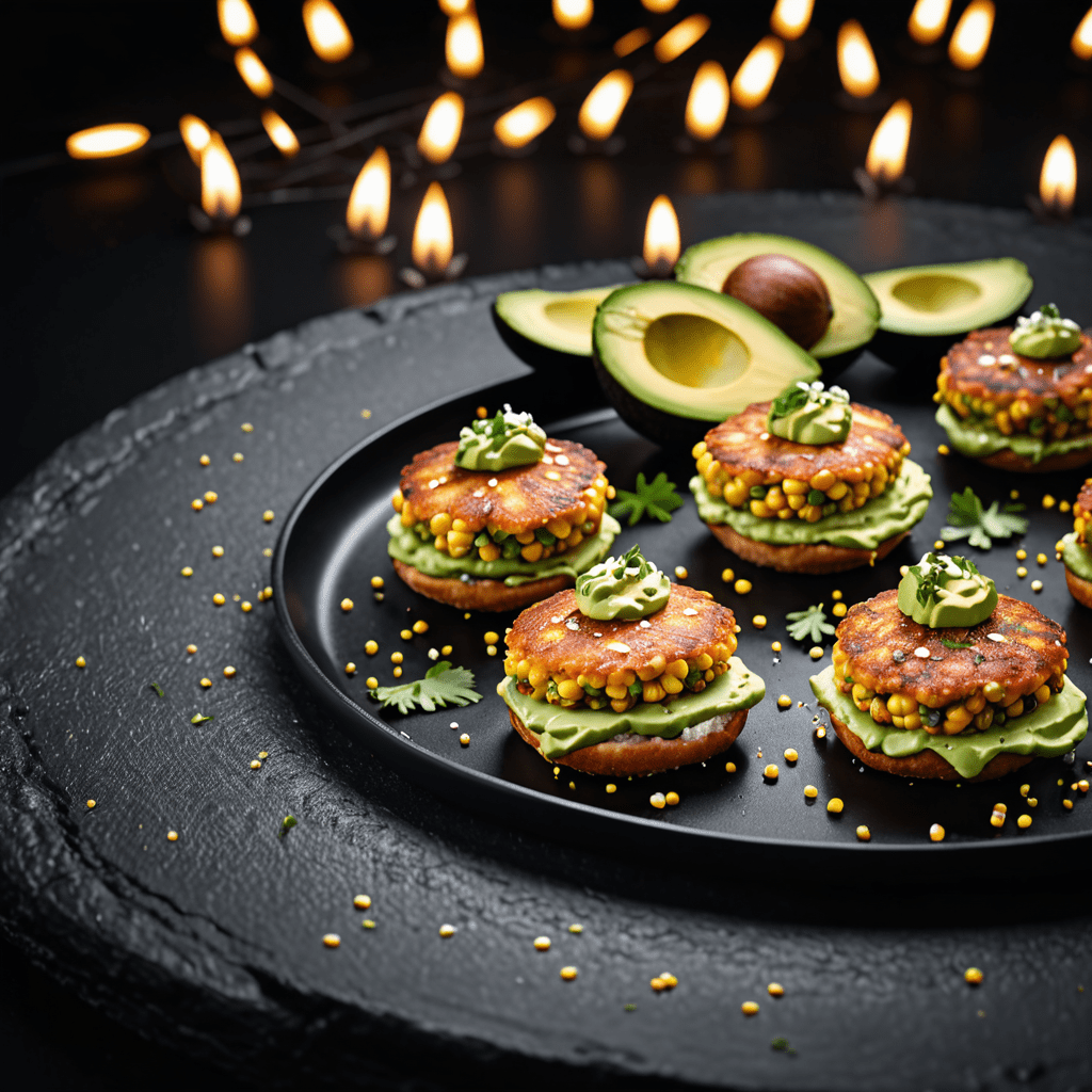 Mexican Street Corn Fritter Sliders with Avocado Cream