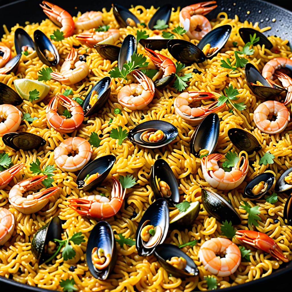 Fideuà: Spanish Noodle Paella with Seafood Recipe