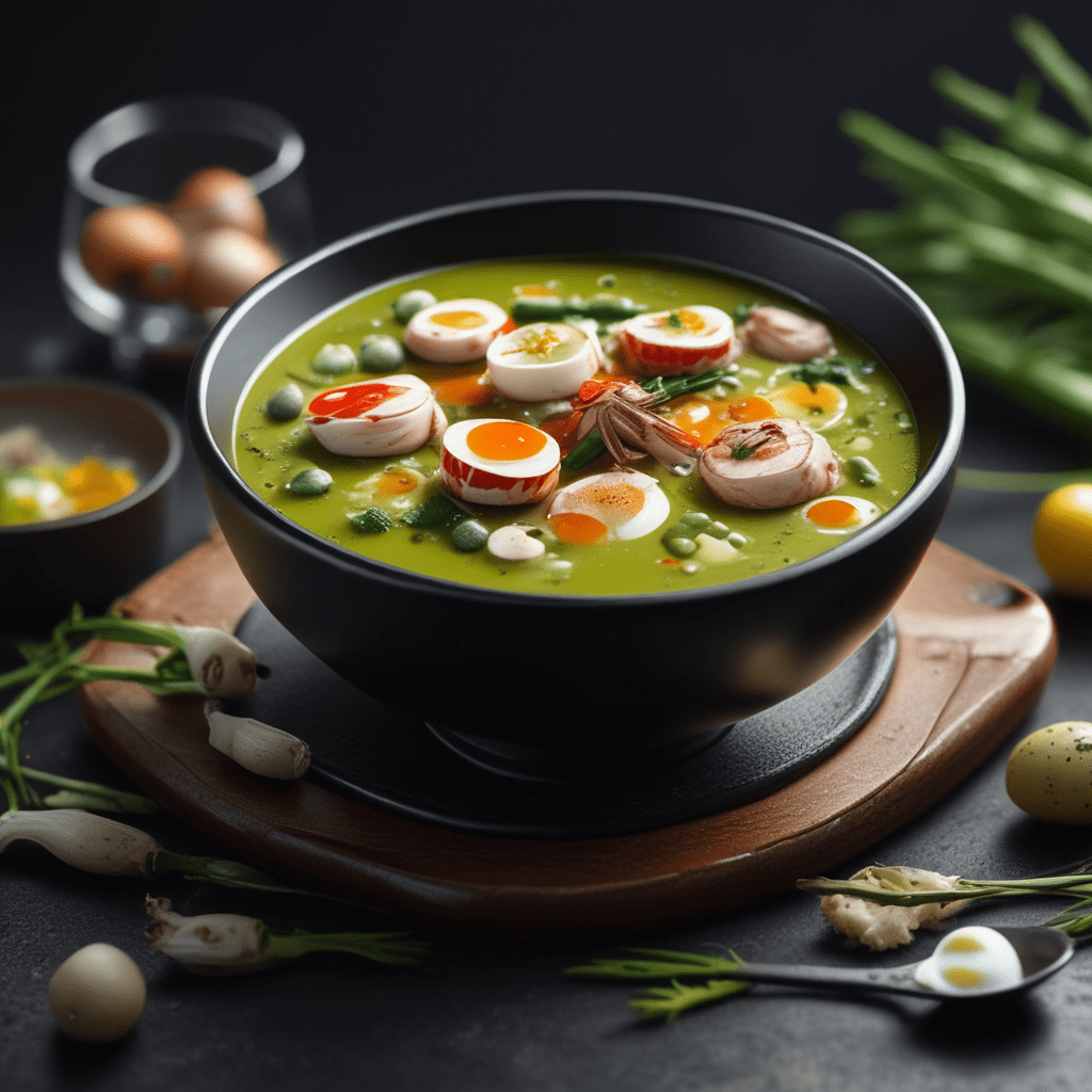 Sup Cua: Vietnamese Crab Soup with Asparagus and Quail Eggs