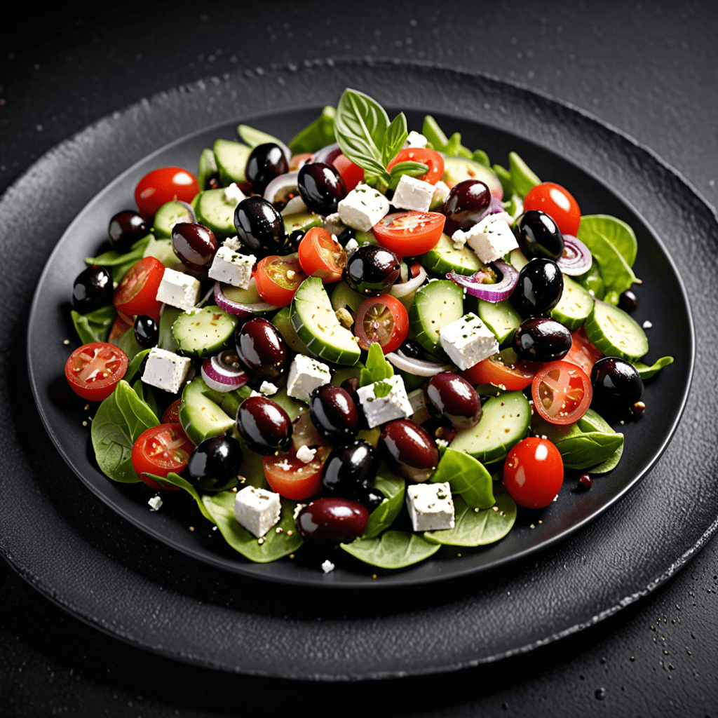 Classic Greek Salad with Feta and Olives