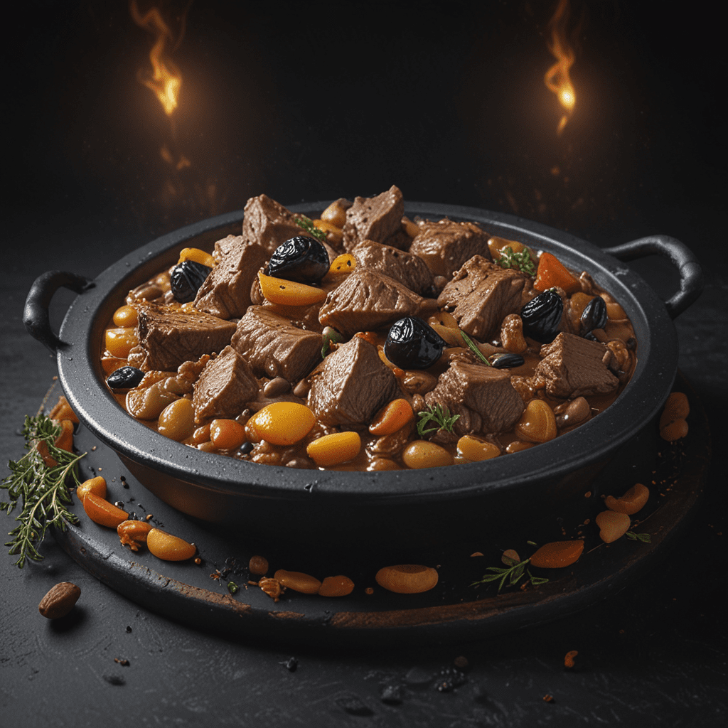 Flavorful Moroccan Lamb Tagine with Prunes and Honey