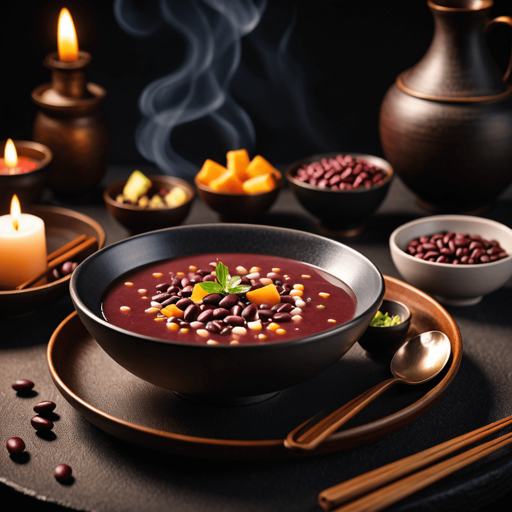 Enjoy a warm bowl of zenzai (sweet red bean soup)