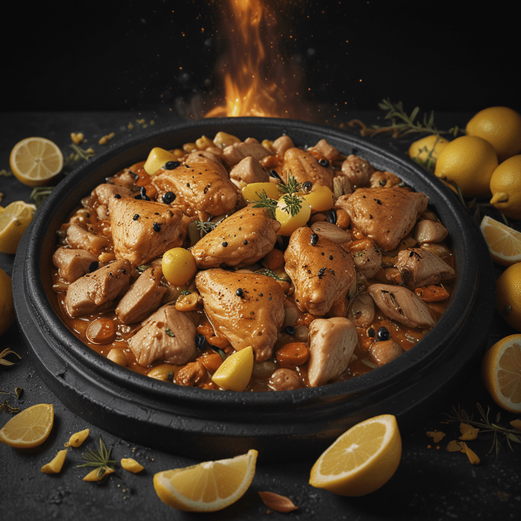 Delicious Moroccan Chicken Tagine with Preserved Lemons