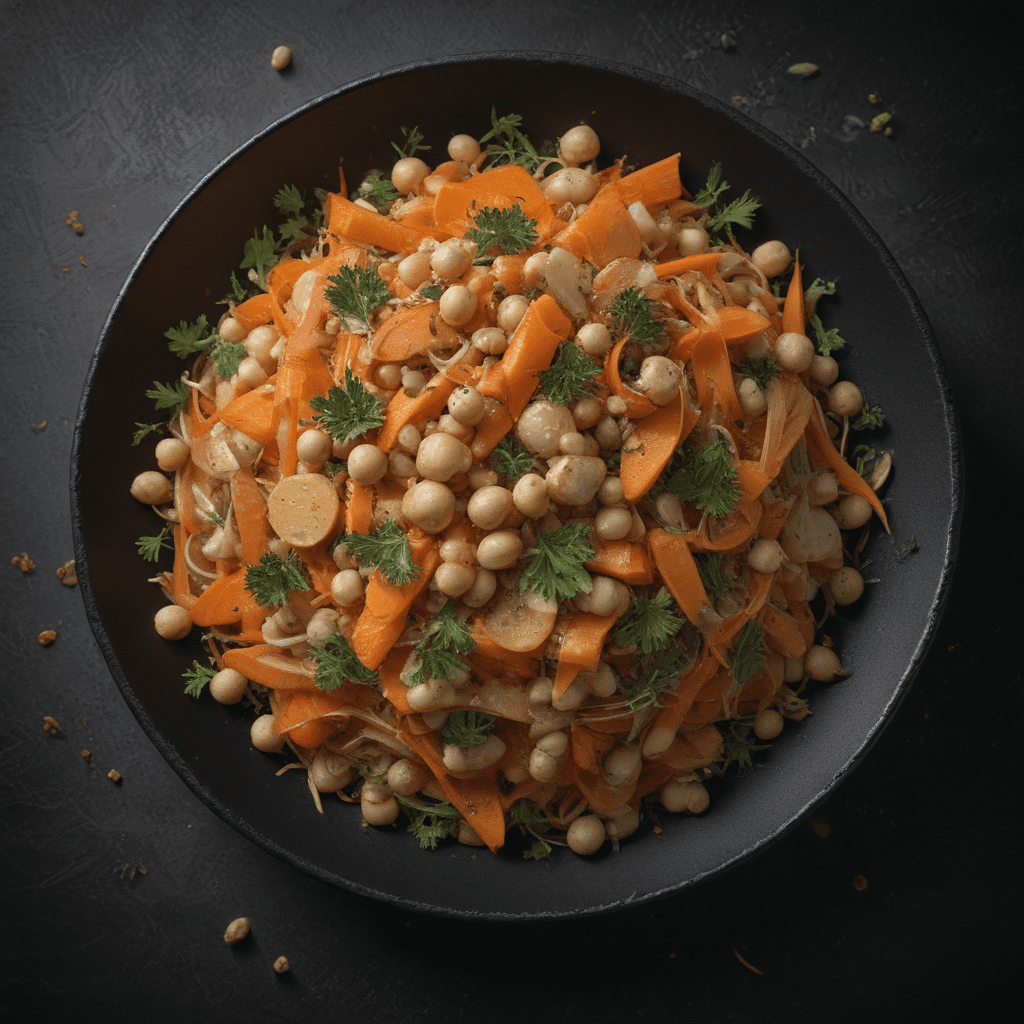 Moroccan Carrot and Chickpea Salad with Cumin Dressing