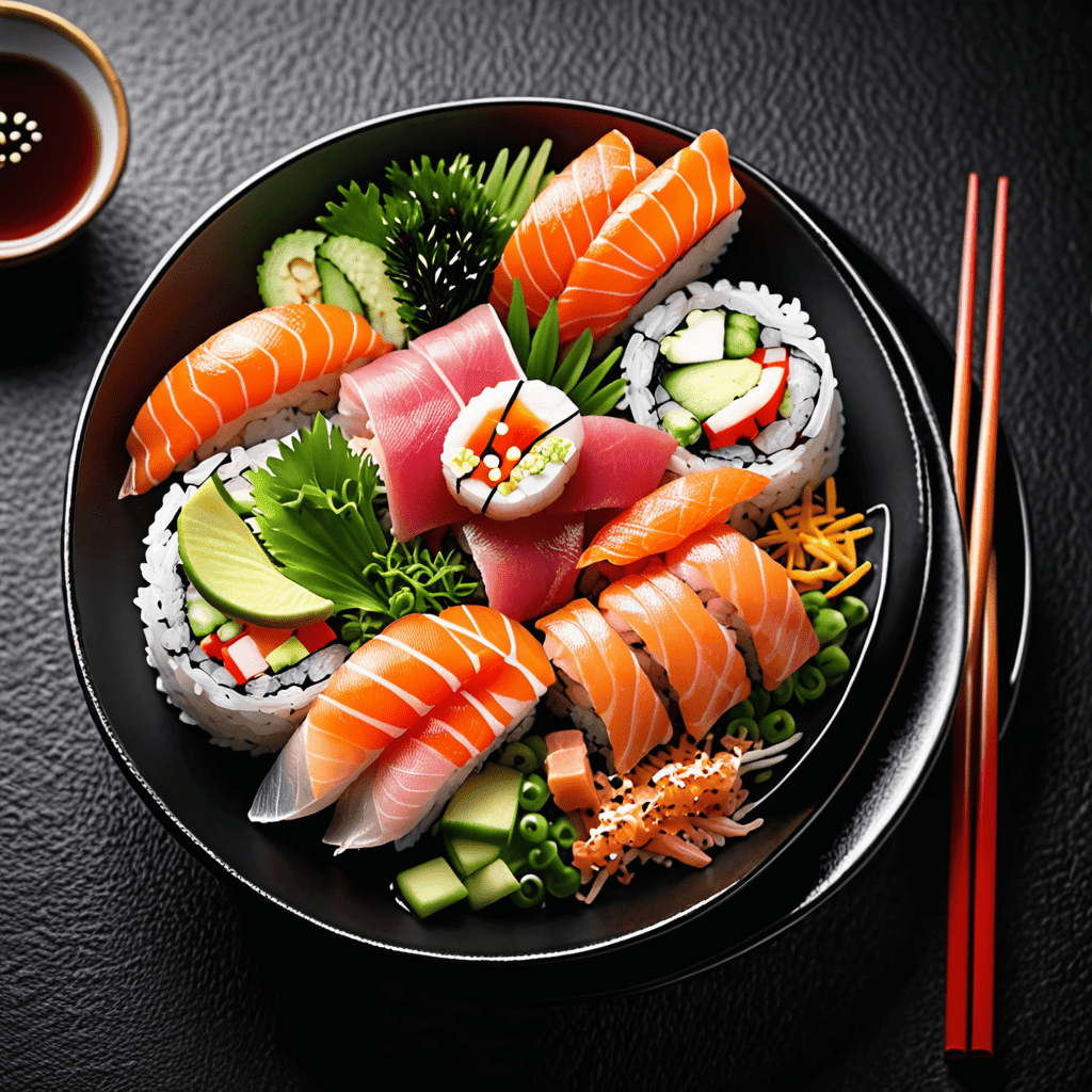 Create a beautiful chirashi sushi bowl for a special occasion