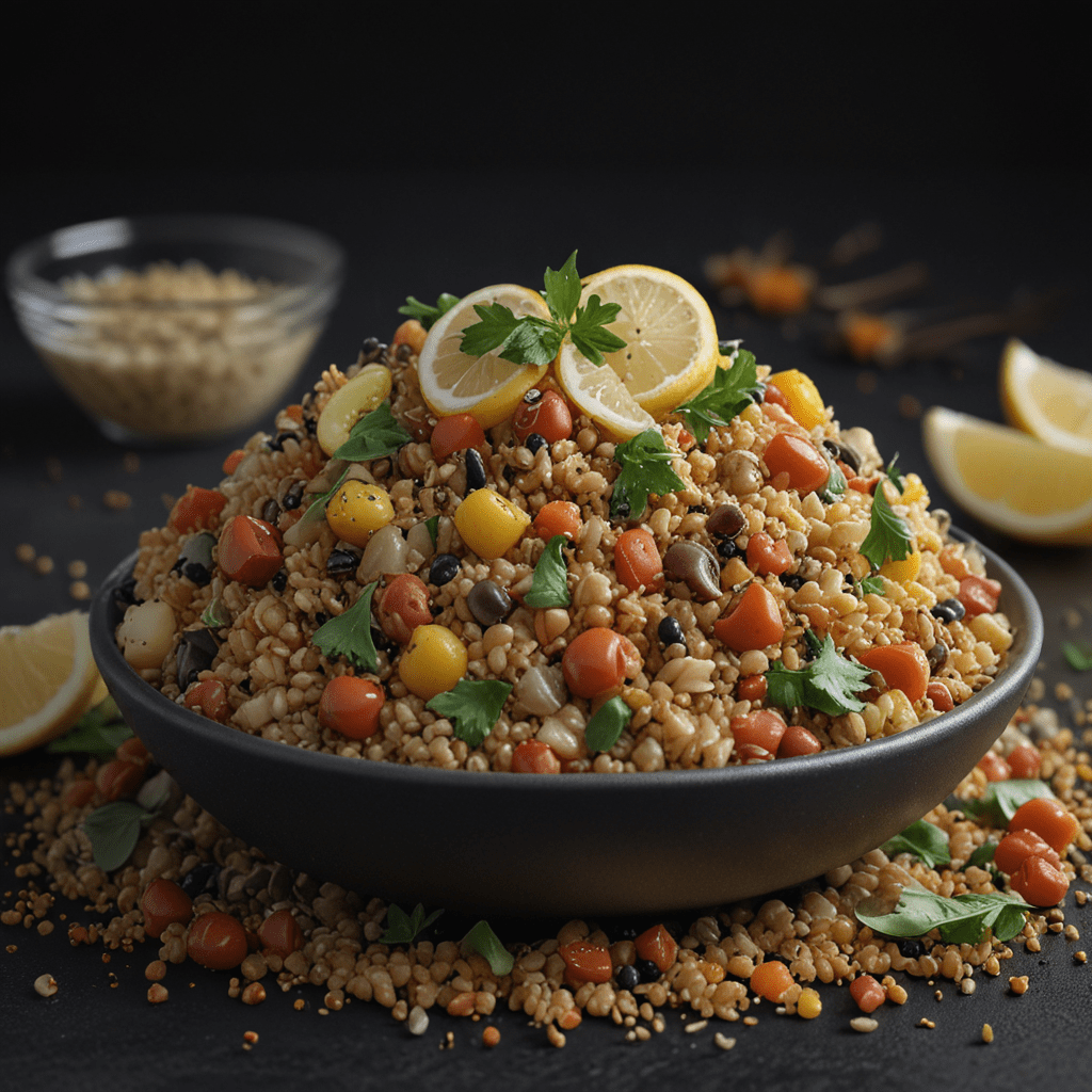 Spiced Moroccan Lentil and Quinoa Salad with Lemon Dressing
