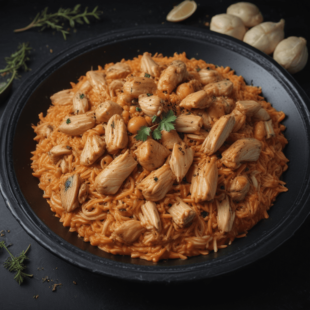 Traditional Moroccan Rfissa with Shredded Msemen, Chicken, and a Spiced Tomato Sauce
