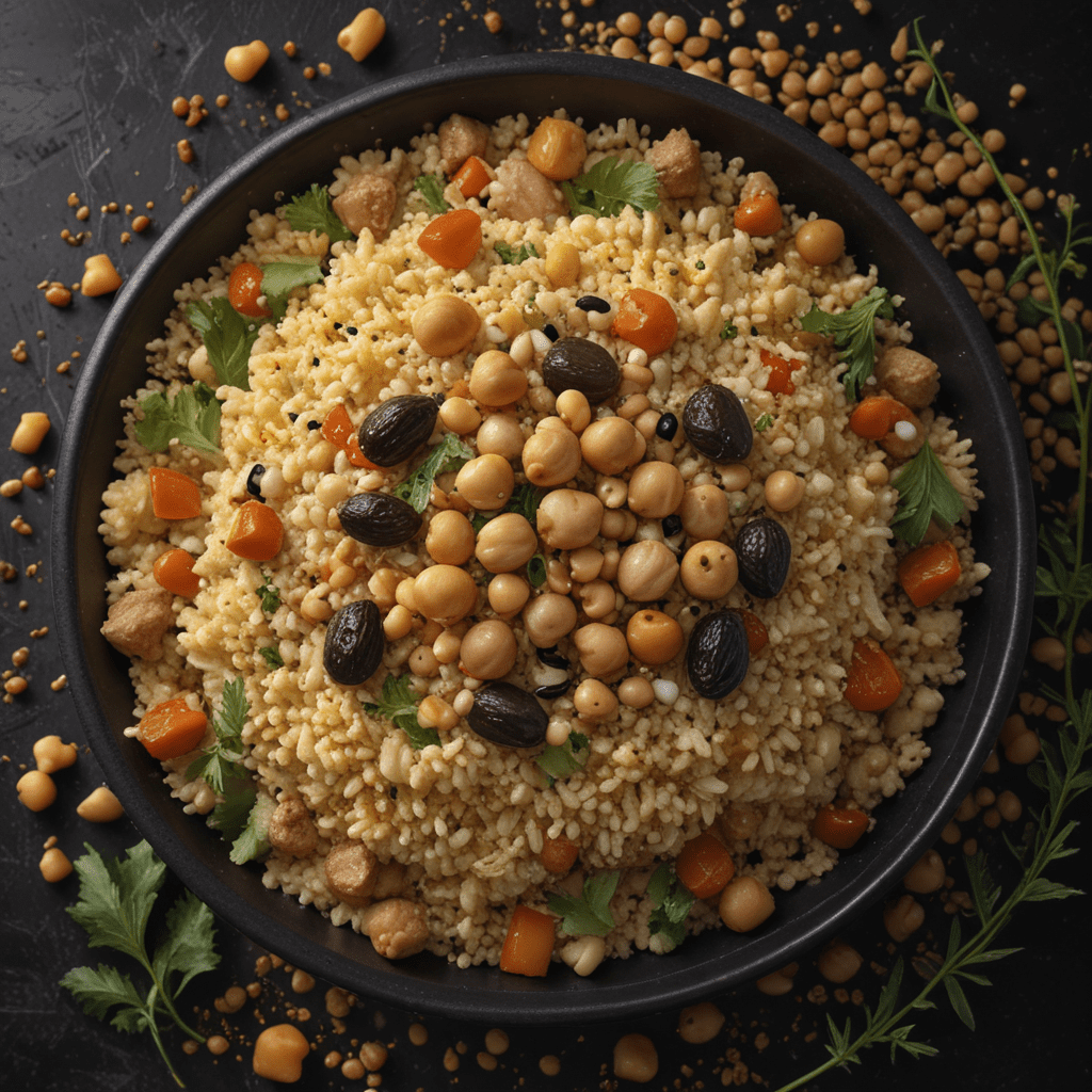 Fragrant Moroccan Seven Vegetable Couscous with Chickpeas and Raisins