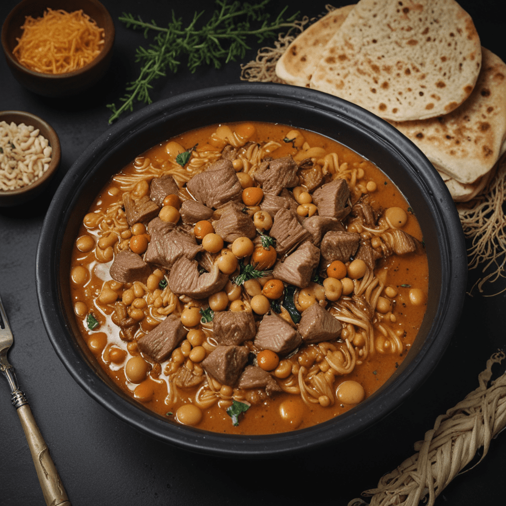 Delicious Moroccan Harira Soup with Lamb, Chickpeas, and Vermicelli