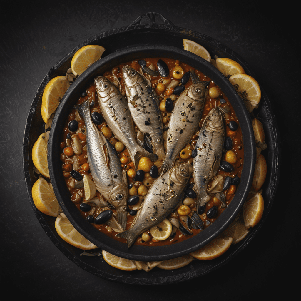 Classic Moroccan Sardine Tagine with Preserved Lemons and Olives