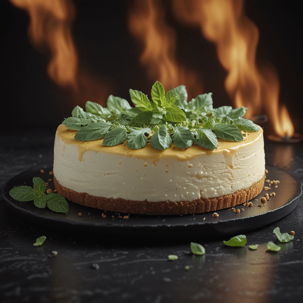 Moroccan Mint Tea Cheesecake for a Refreshing Dessert