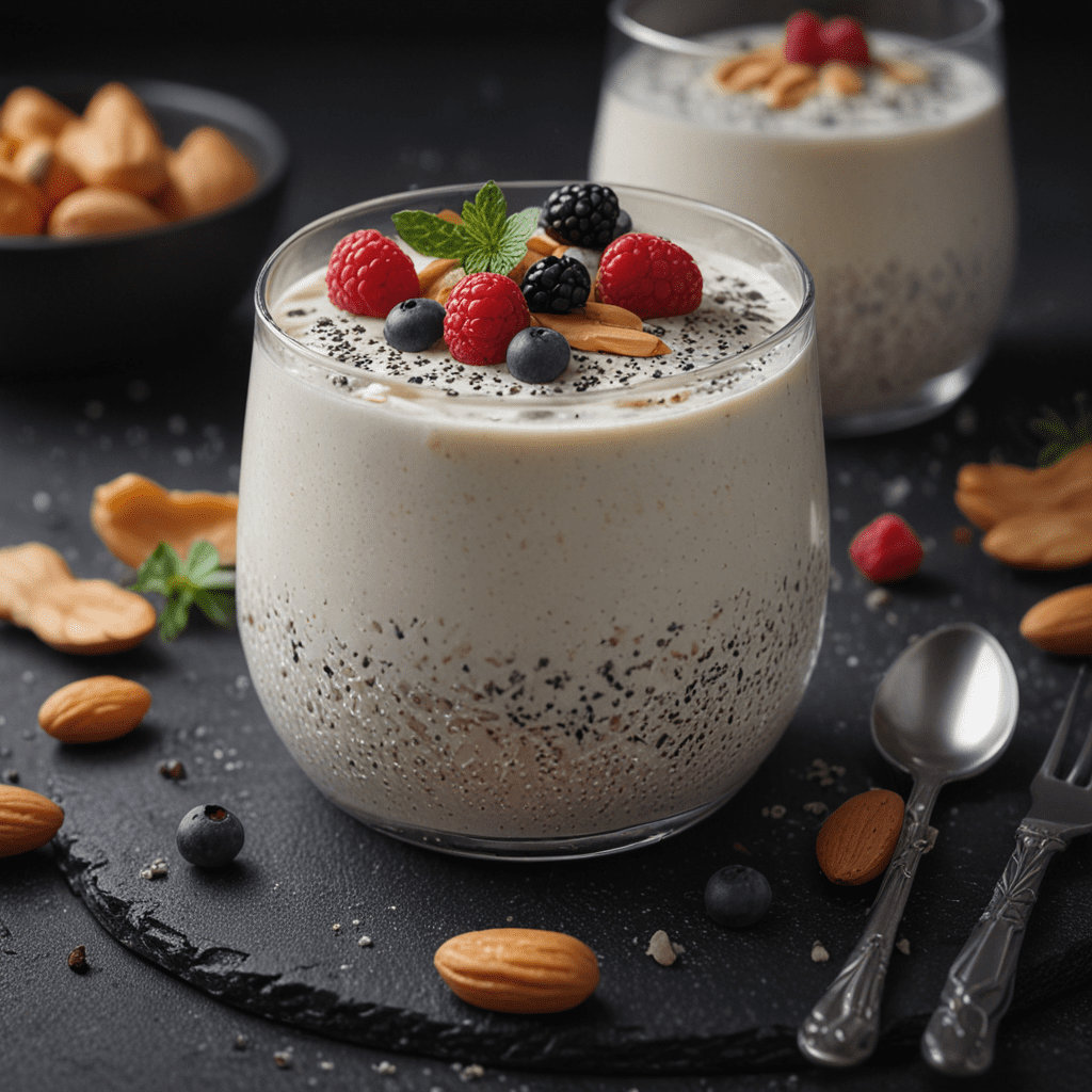 Rich and Creamy Moroccan Almond Milk Chia Pudding with Berries