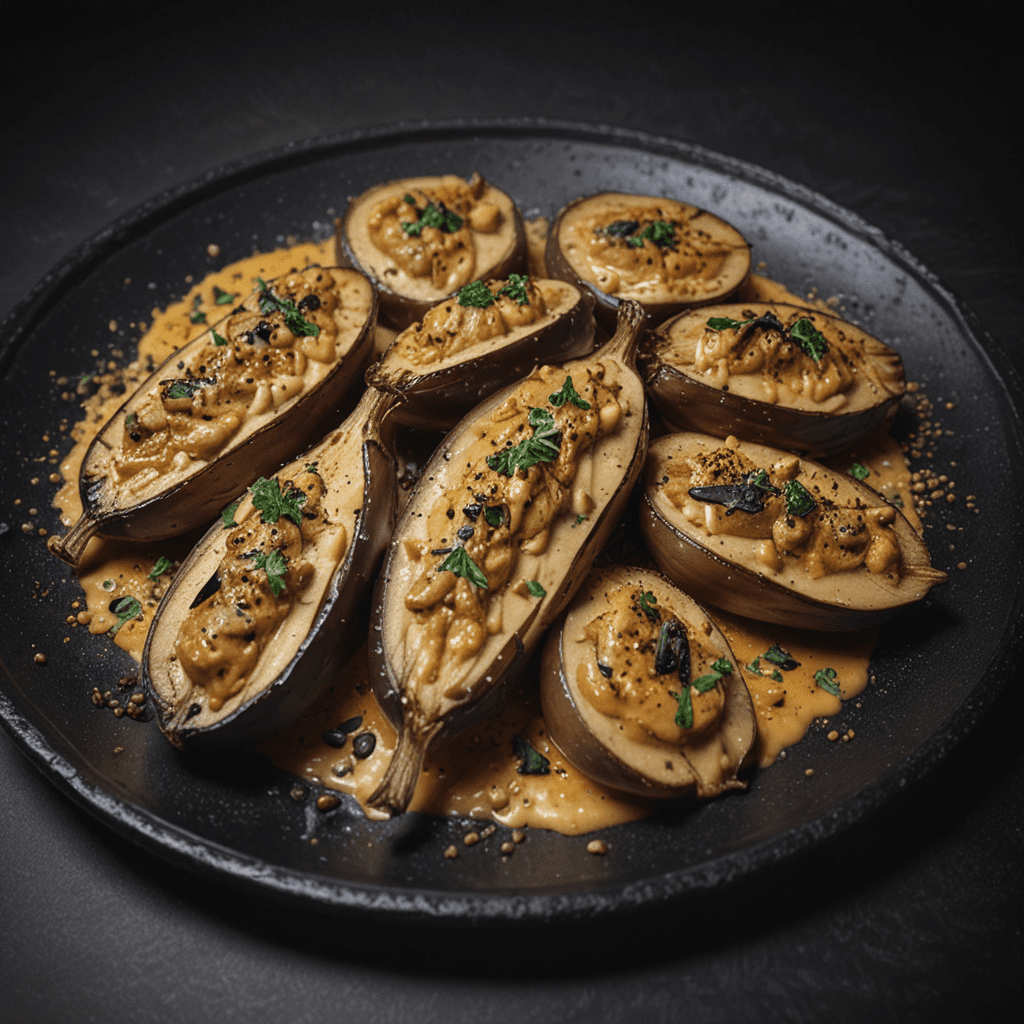 Moroccan Spiced Roasted Eggplant with Tahini Sauce