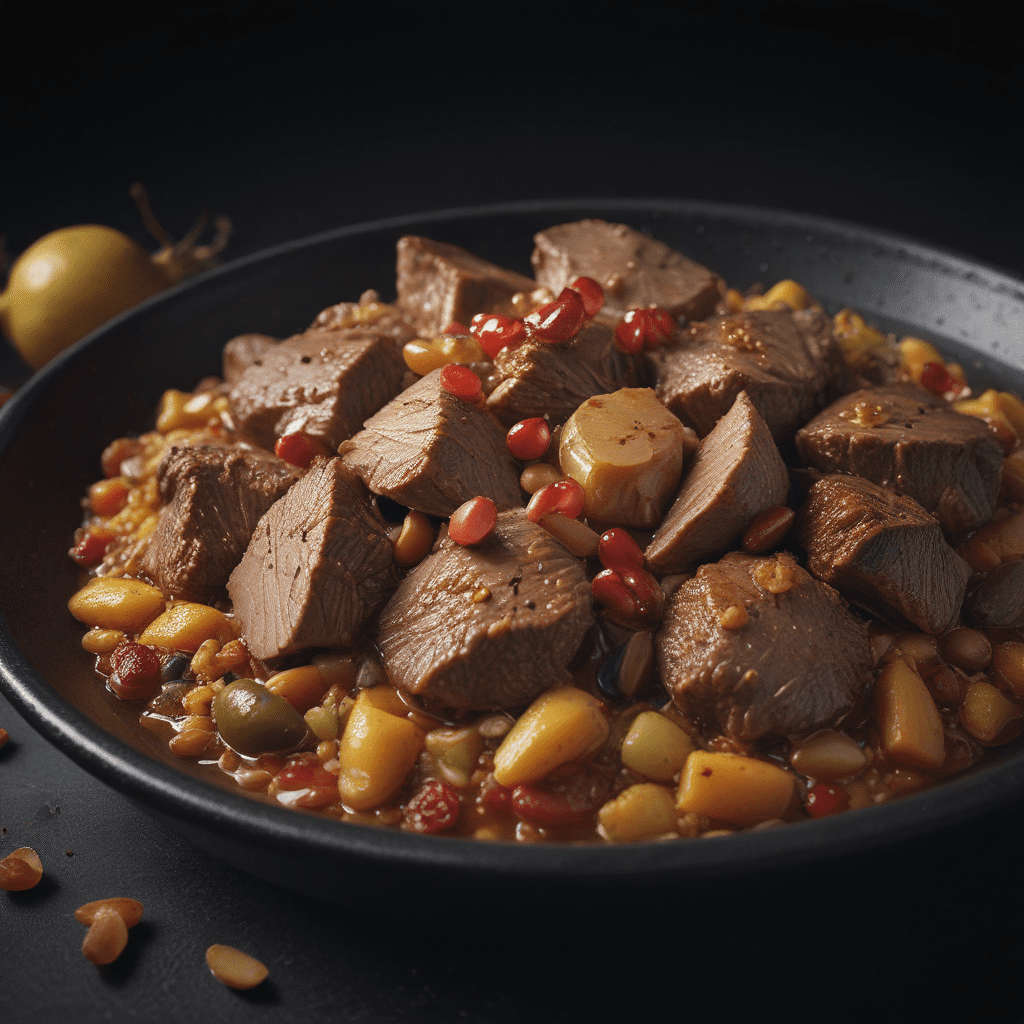 Exotic Moroccan Lamb Tagine with Pomegranate and Almonds