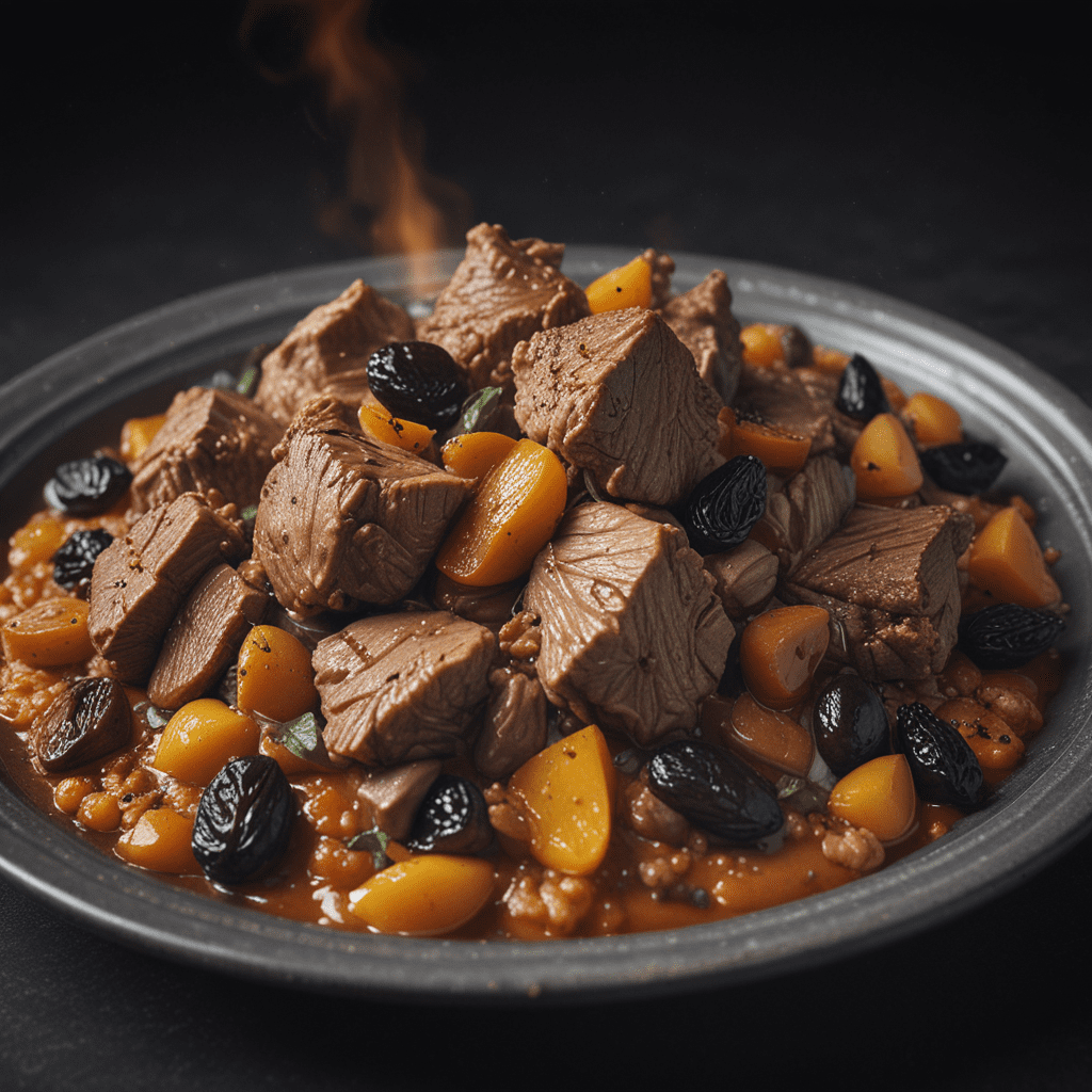 Flavorful Moroccan Lamb Tagine with Prunes and Apricots